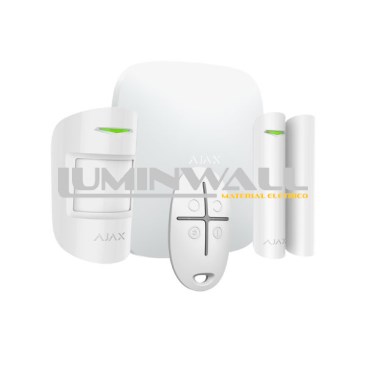 Kit Alarme Profissional s/ Fios GSM Anti-Intrusão Branco AJAX